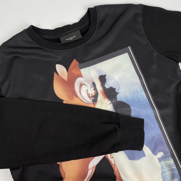 Givenchy Bambi Print Neoprene Scuba Sweatshirt M Medium Unisex - Picture 1 of 11